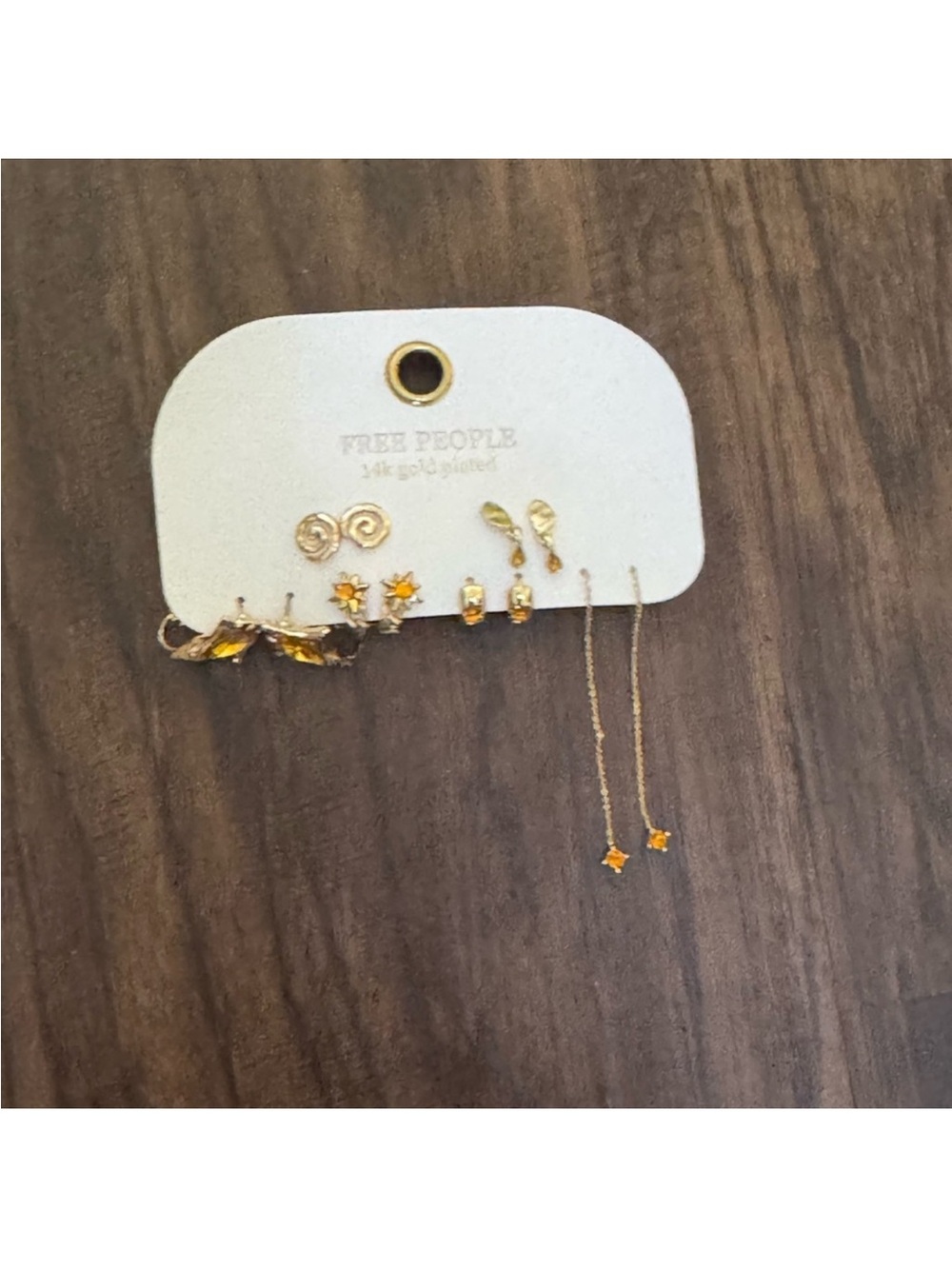 Free People Gold Plated Earrings - Set of 6 brand new 😍🫶.  Retail $88